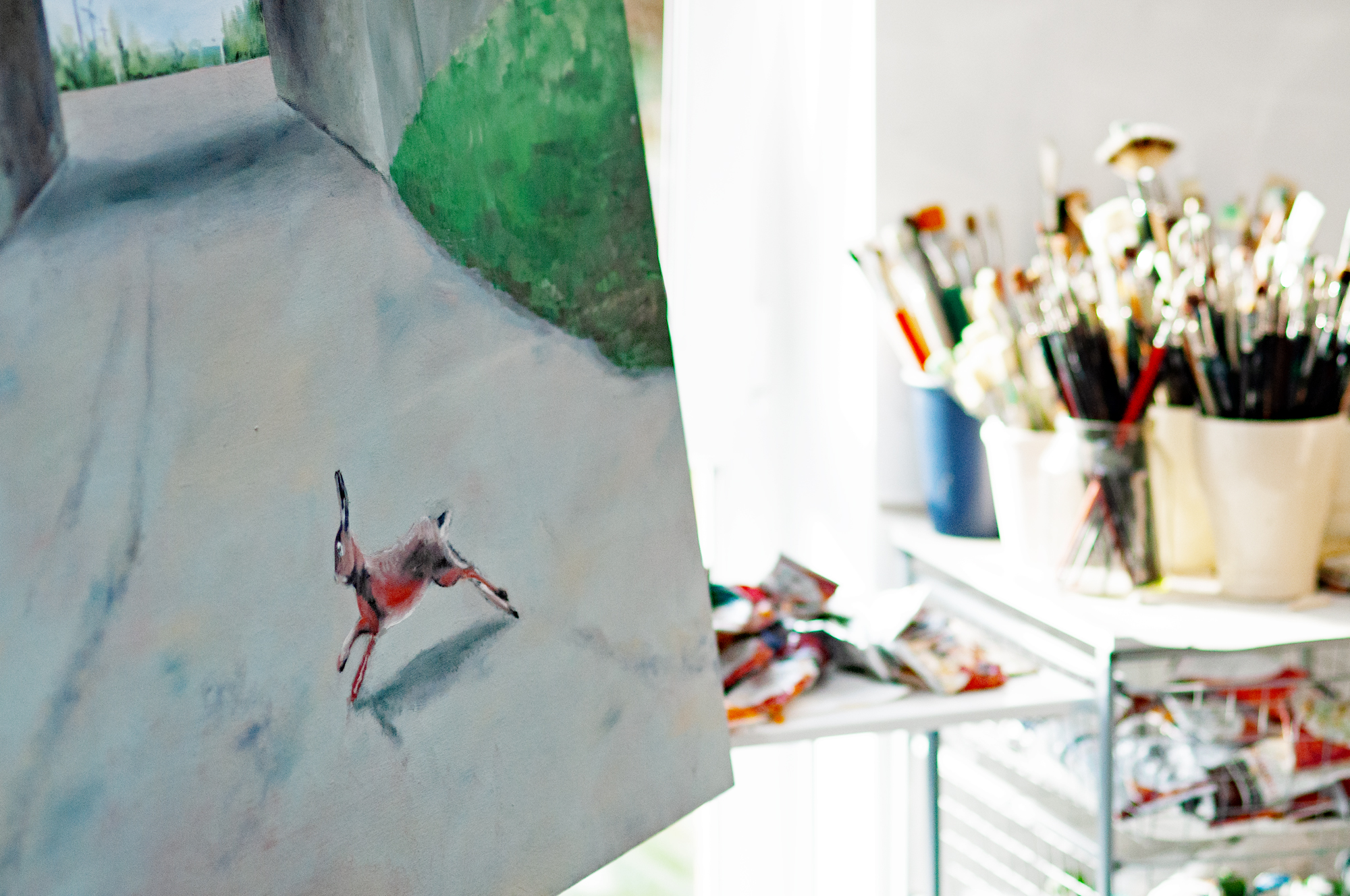 Impression aus dem Atelier von Leni Winkelmann (Foto: © 2013 Wolfgang Weßling) 